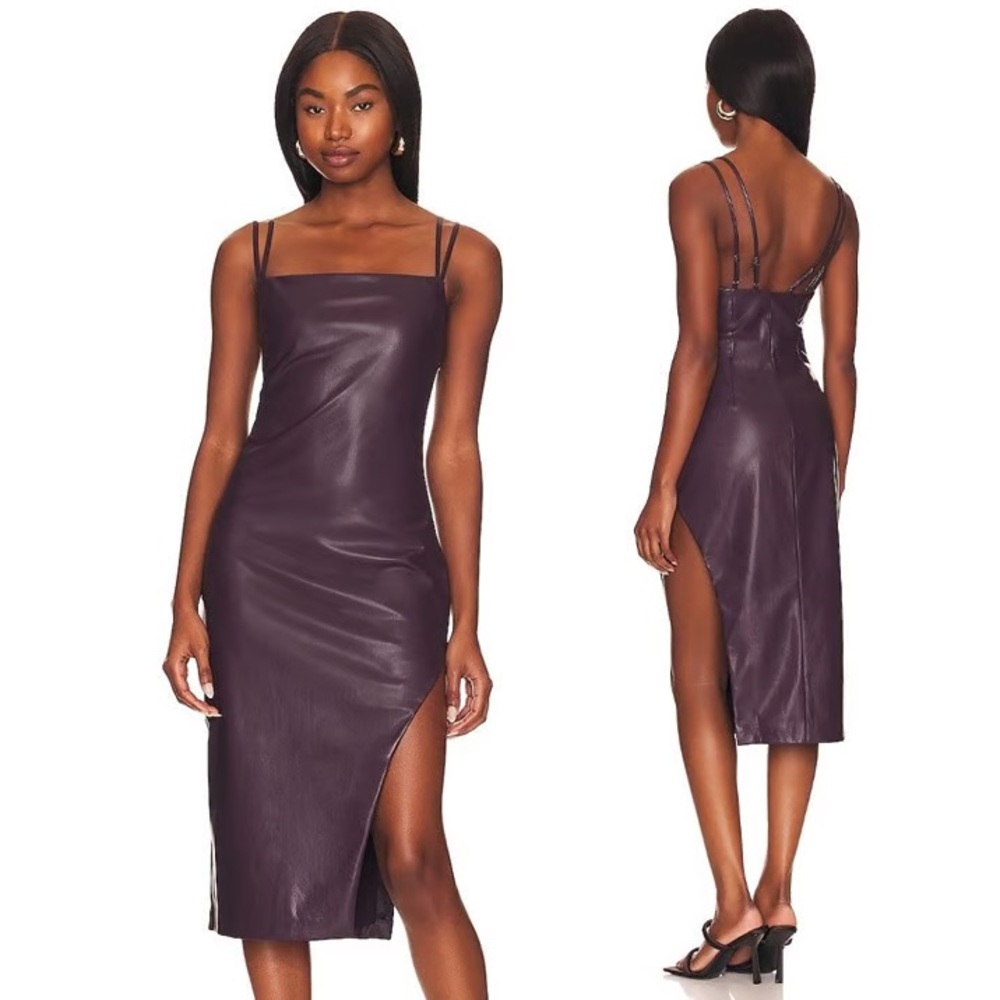 Issa Midi Dress in Deep Plum